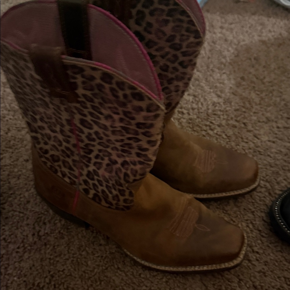 Leopard Print and Brown Cowboy Boots